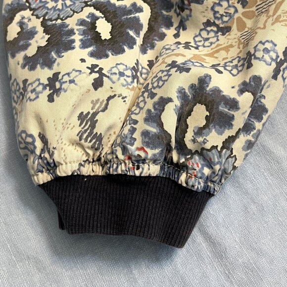 Free People Women's Bomber Jacket Zip Front Size Medium Paisley Daytrip - Picture 6 of 9